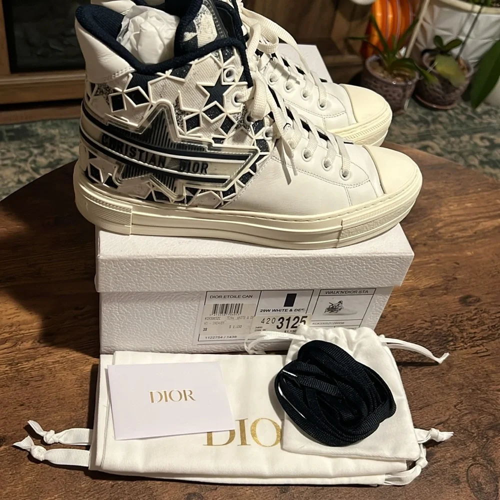 Authentic Christian Dior high top star sneaker - Picture 3 of 10